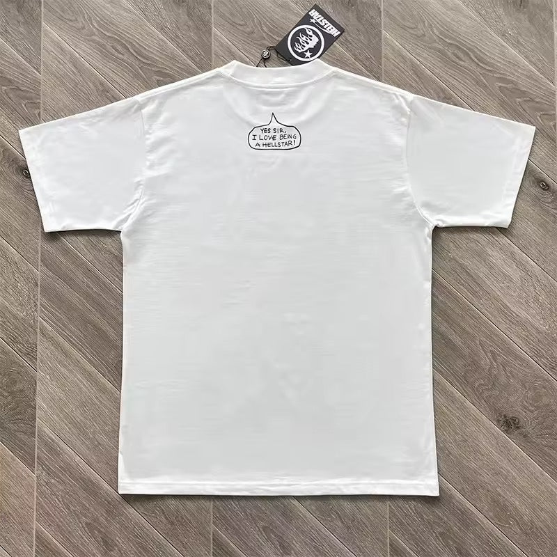 Hellstar Cartoon Cross T-Shirt 'White'