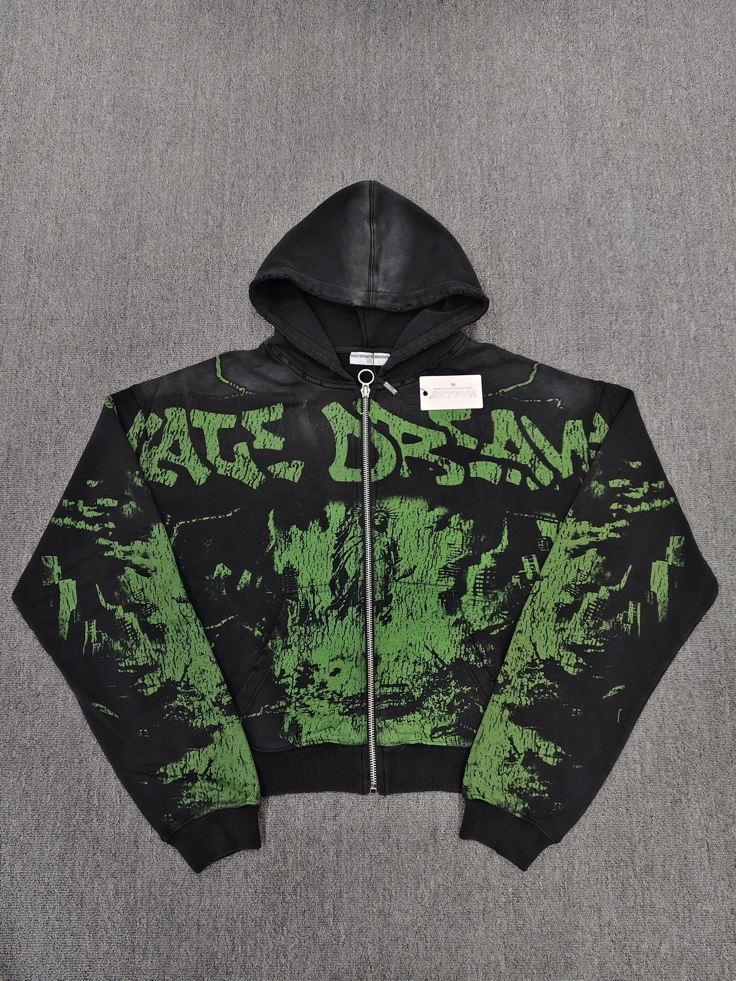 Vale Forever Nightmare Zip Up Hoodie 'Black/Green'