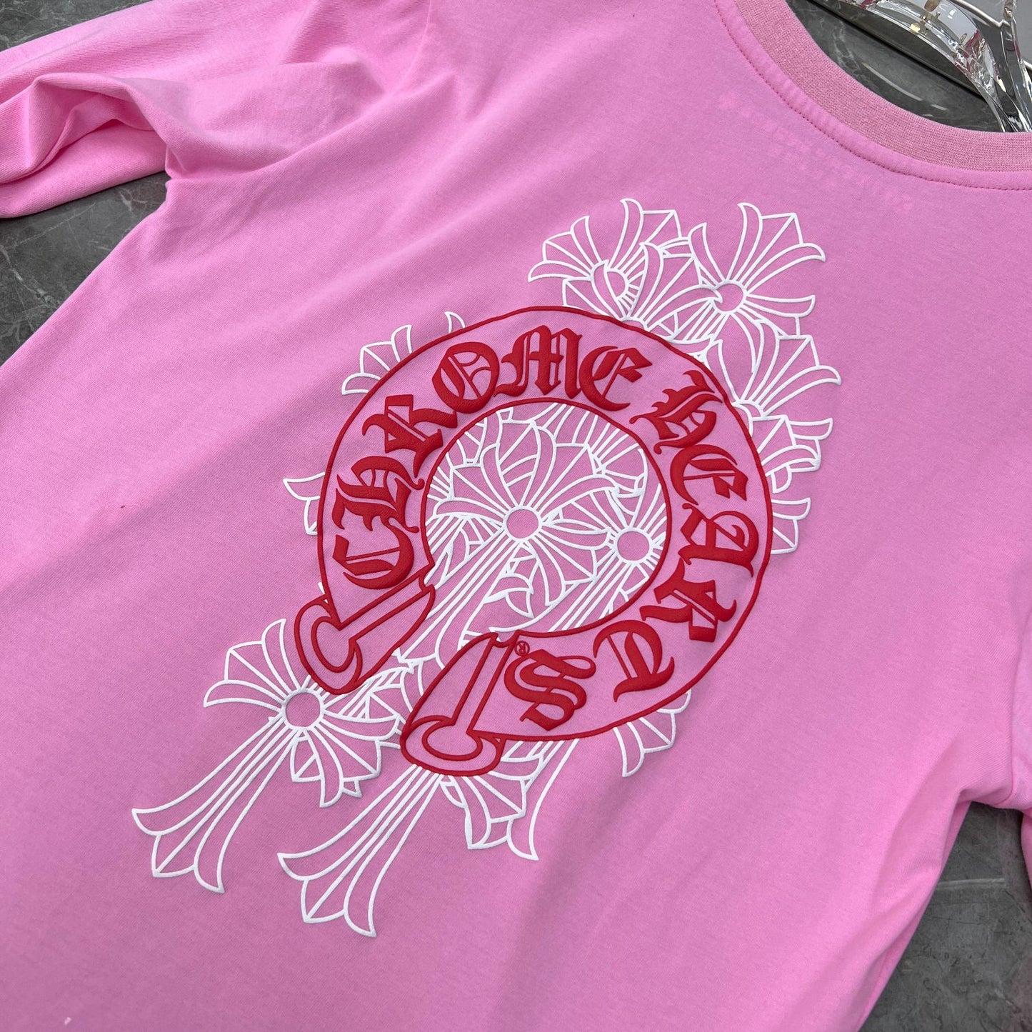Pink chrome hearts longsleave