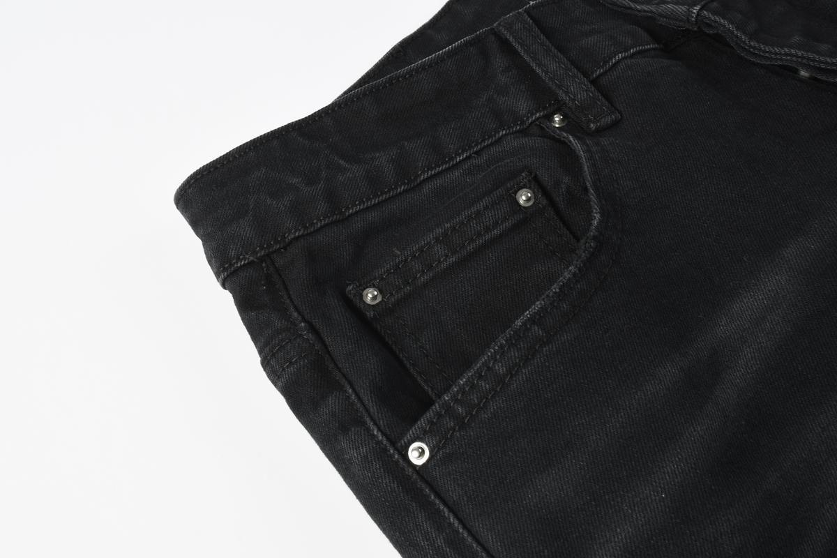 Amiri jeans black with yellow star  patch