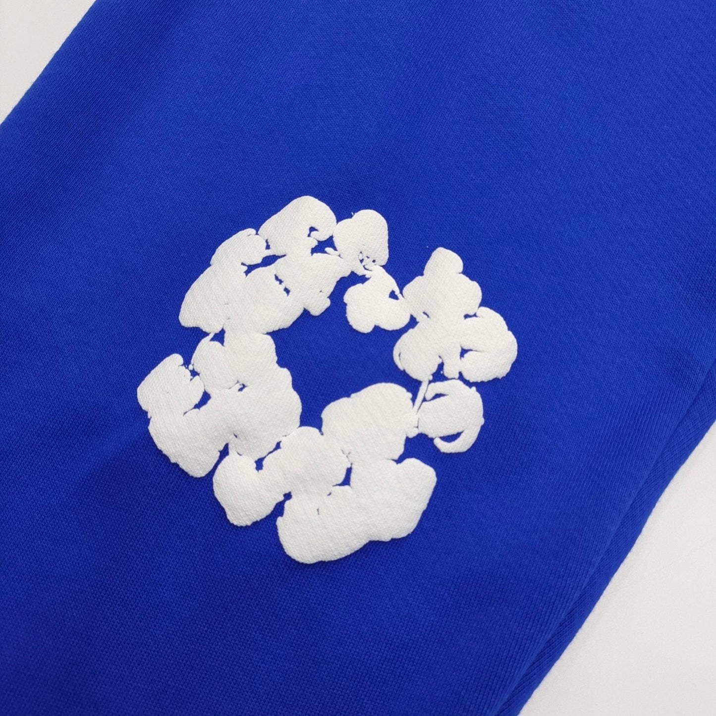 Dark blue denim tears sweatpants