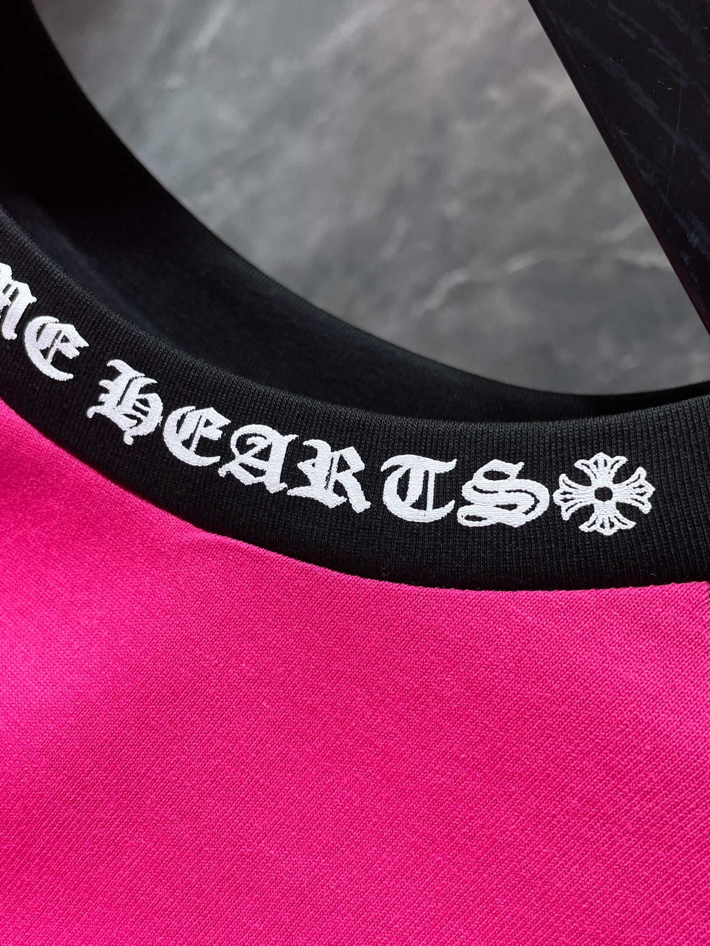 Pink and black chrome hearts longsleave