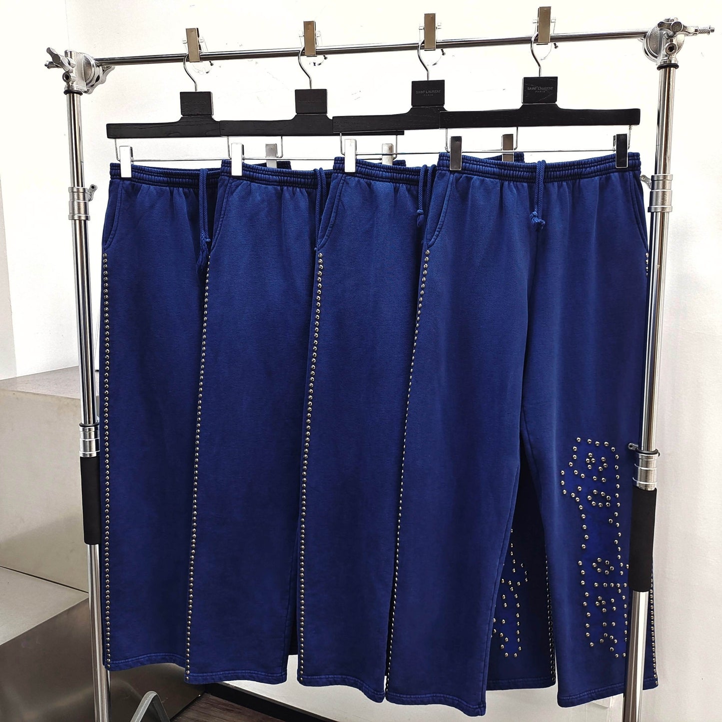 Sp5der FW25 Punk V3 Studded Sweatpant Blue