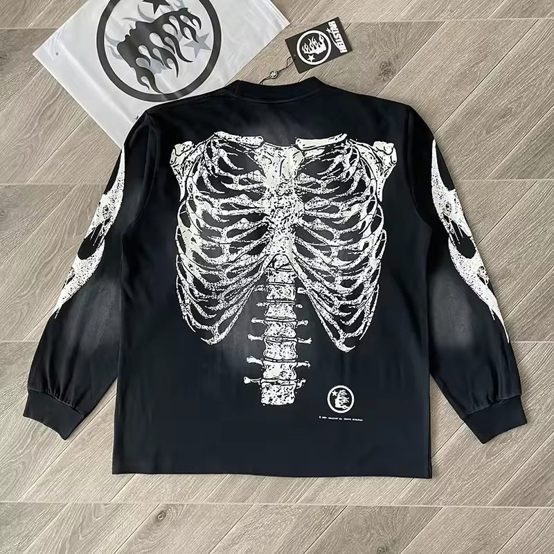 Hellstar skeleton long sleeve tee