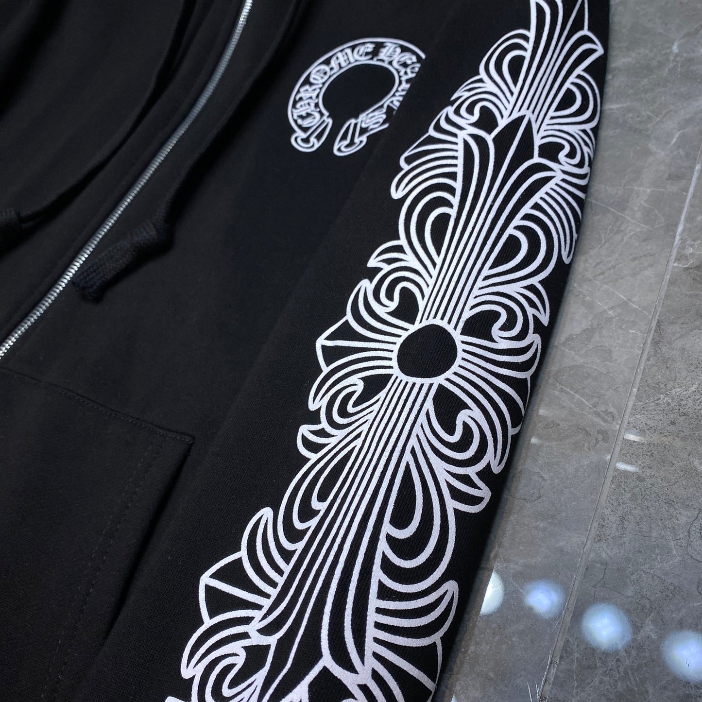 Chrome hearts black zip up