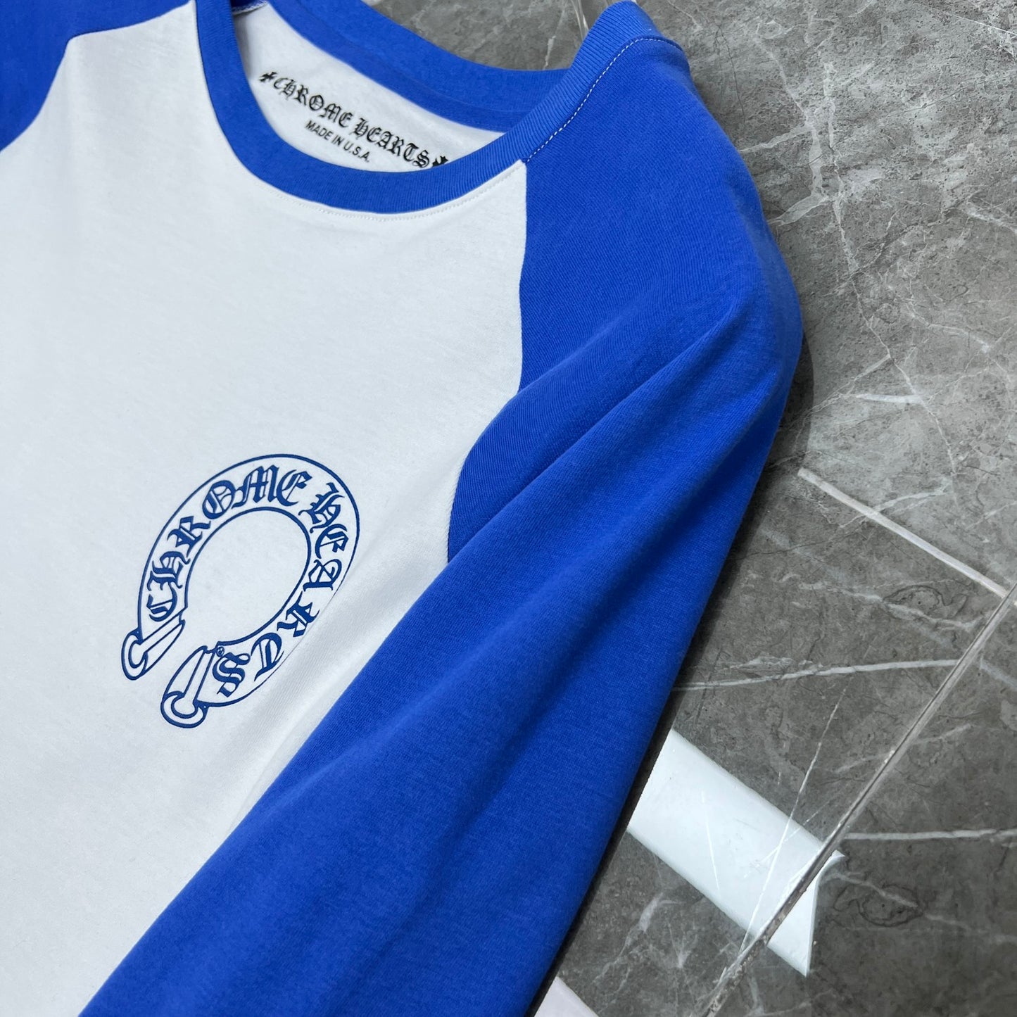 chrome hearts longsleave blue and white
