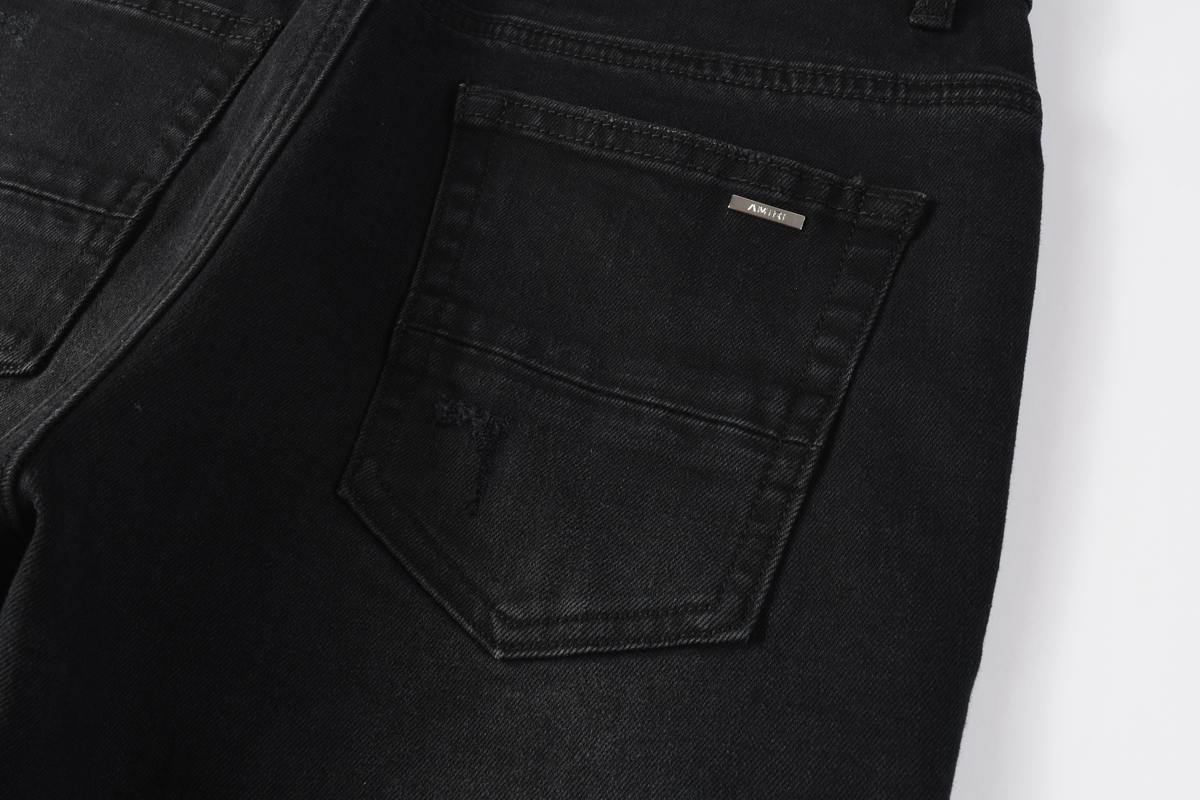 Amiri jeans black with yellow star  patch