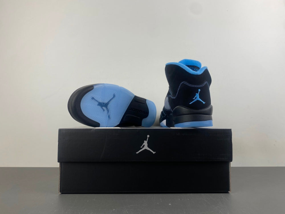 Jordan 5 black university blue