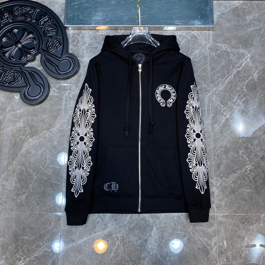 Chrome hearts black zip up