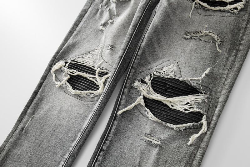 Amiri jeans dark gray distressed