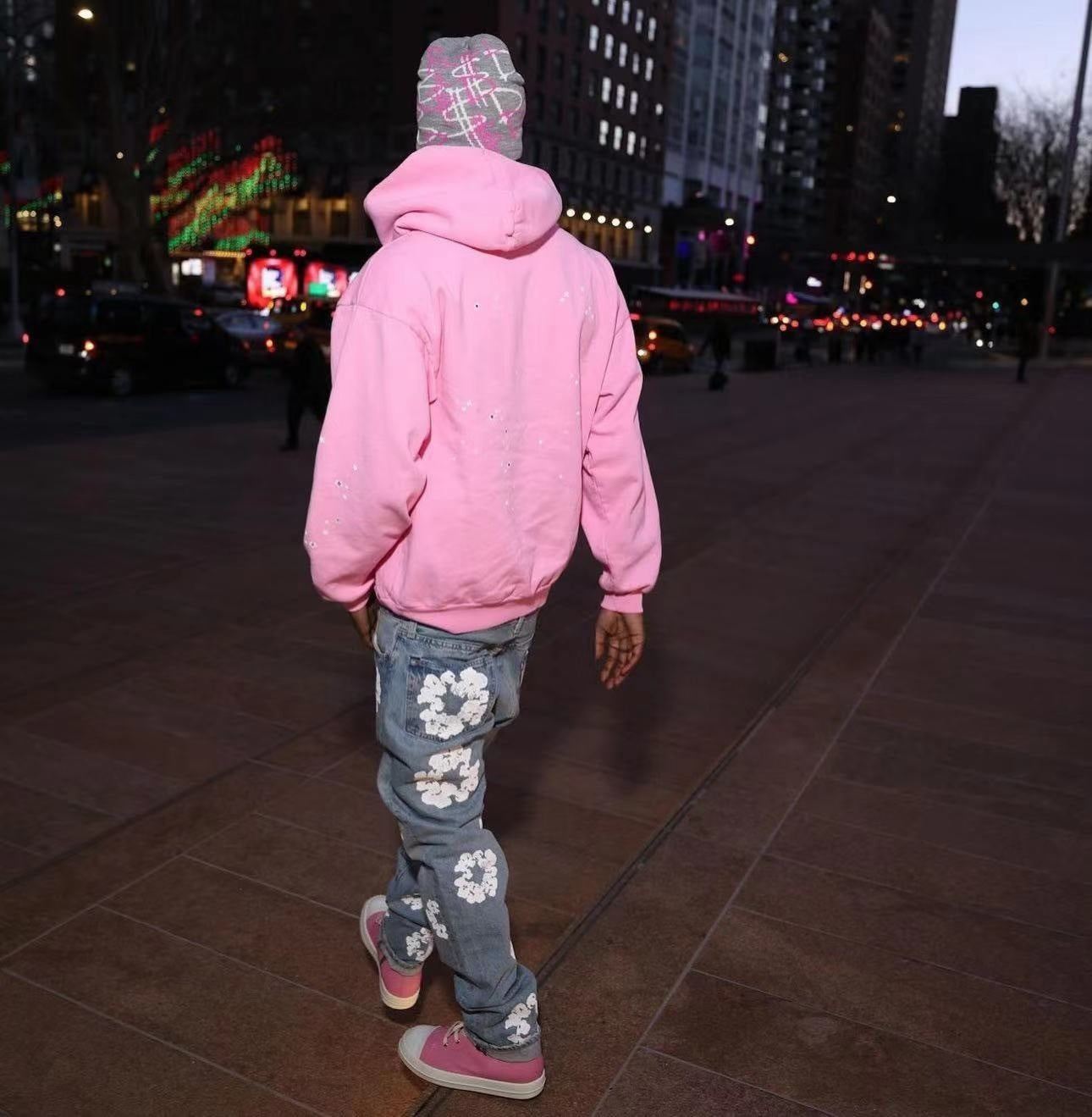 Pink Atlanta sp5der hoodie