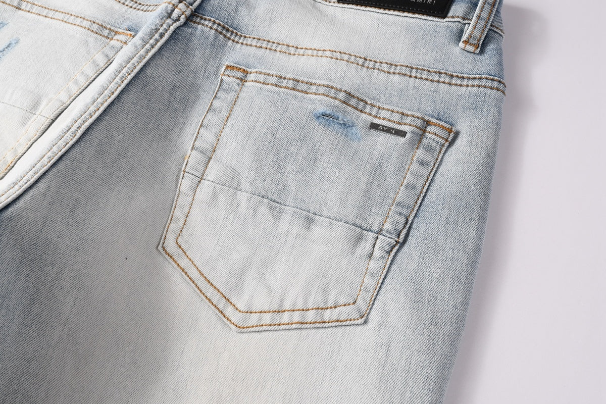 Amiri jeans light blue light blue knees