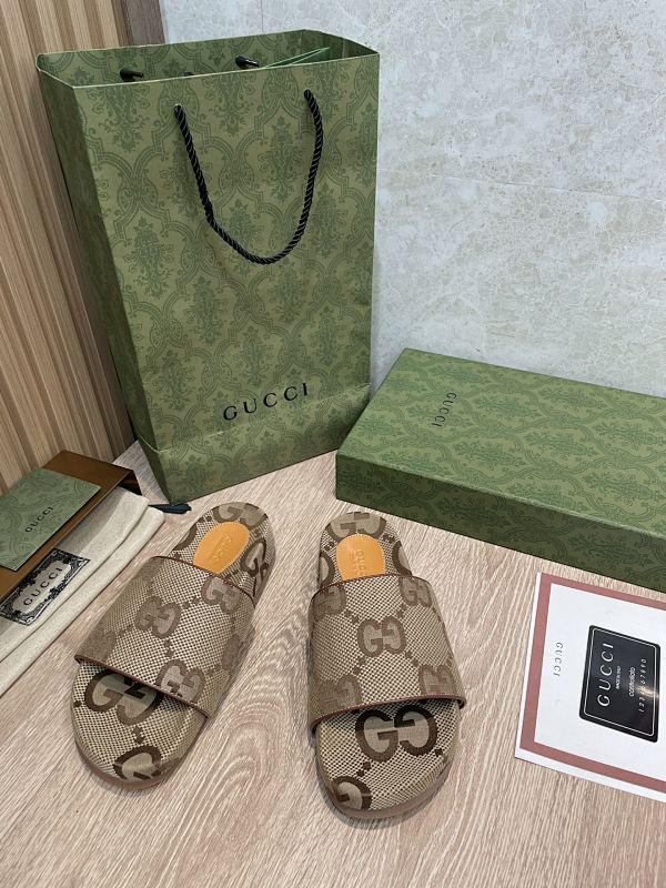 Gucci  GG Canvas Platform Slide Sandal