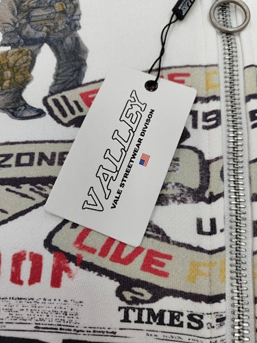 Vale forever peace zip up hoodie