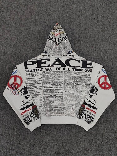 Vale forever peace zip up hoodie