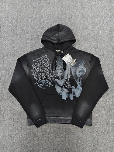 Hellstar Eiffel Tower Hoodie 'Black'