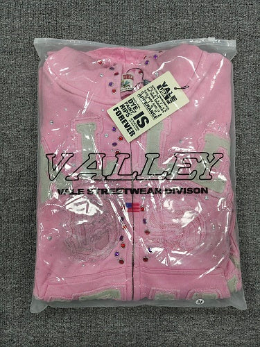 Vale Forever Classico Zip Up Hoodie 'pink'