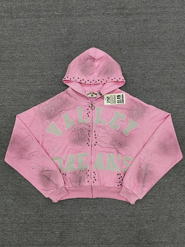 Vale Forever Classico Zip Up Hoodie 'pink'