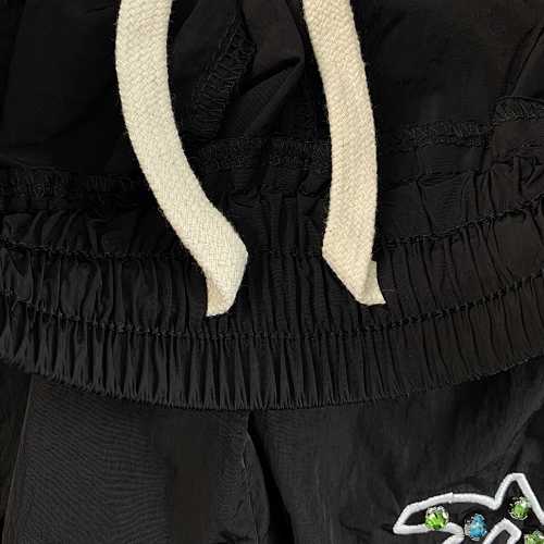 MIXED EMOTION RHINESTONE NAYLON TRACK PANTS