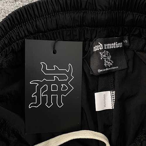 MIXED EMOTION RHINESTONE NAYLON TRACK PANTS