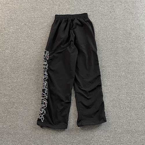 MIXED EMOTION RHINESTONE NAYLON TRACK PANTS
