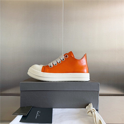 Rick Owens Fogachine leather Megalace Low 'Orange '