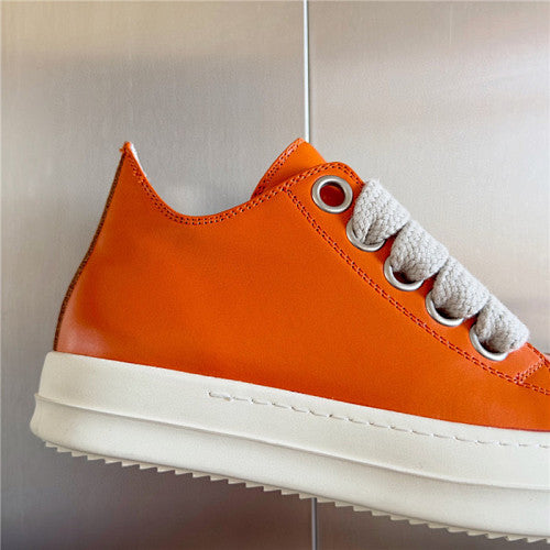 Rick Owens Fogachine leather Megalace Low 'Orange '