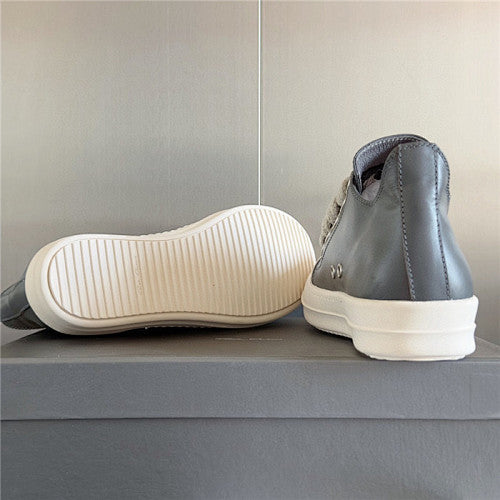 Rick Owens Gray Concordians Jumbolace Low Sneaks Sneakers