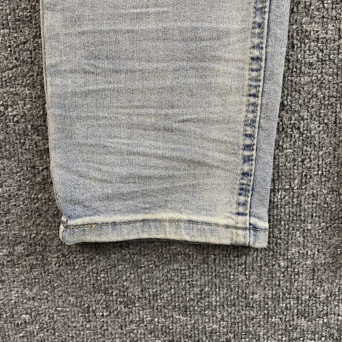 Amiri jeans light gray and red  with diressing (Copy)