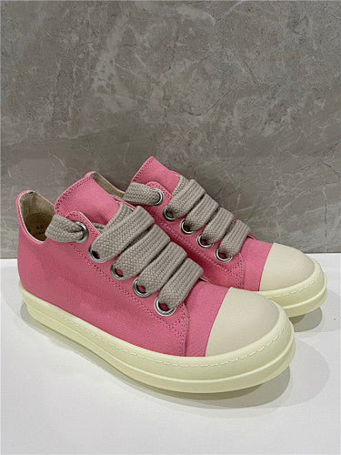 Rick Owens pink jumbo laced low shoes