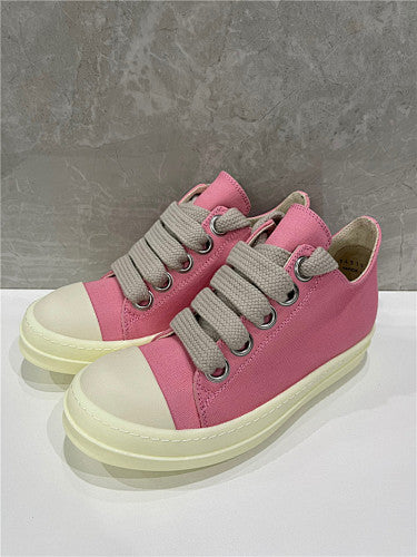 Rick Owens pink jumbo laced low shoes