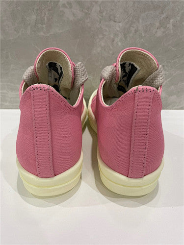 Rick Owens pink jumbo laced low shoes