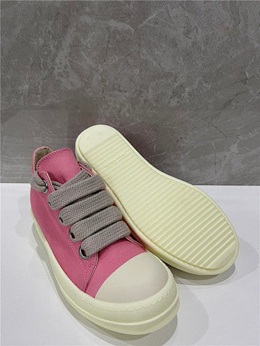 Rick Owens pink jumbo laced low shoes