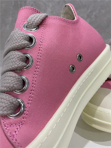Rick Owens pink jumbo laced low shoes