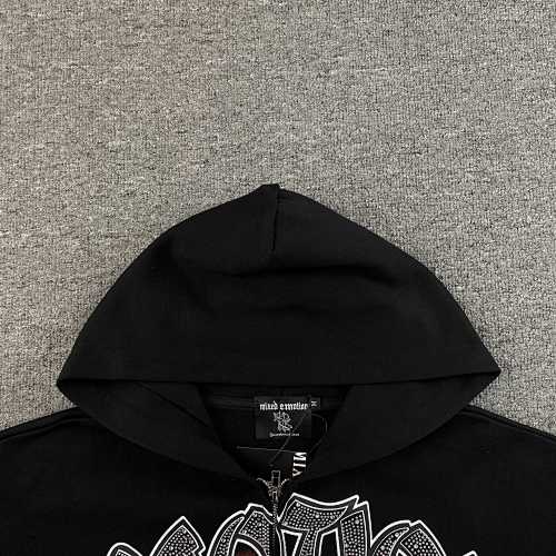 Mixed Emotions Last dance zip up hoodie black