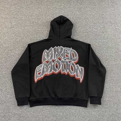 Mixed Emotions Last dance zip up hoodie black
