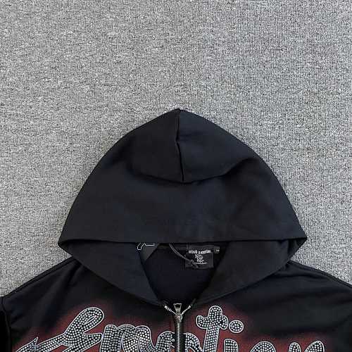 Mixed Emotions Black Rhinestone Hoodie