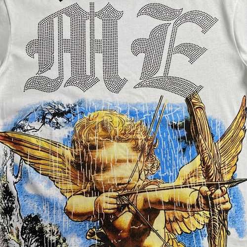 Mixed Emotions Rhinestone Angel Tee White Small NWT