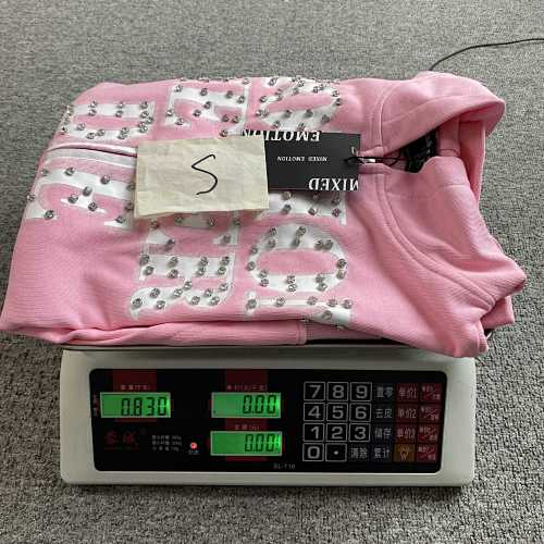 Mixed Emotion "Emotions Never End" Pink Rhinestone Zip Up Hoodie