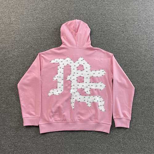Mixed Emotion "Emotions Never End" Pink Rhinestone Zip Up Hoodie