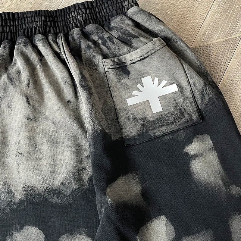 Vertabrae sweatpants Tie-dye three-dimensional printed sweatpants