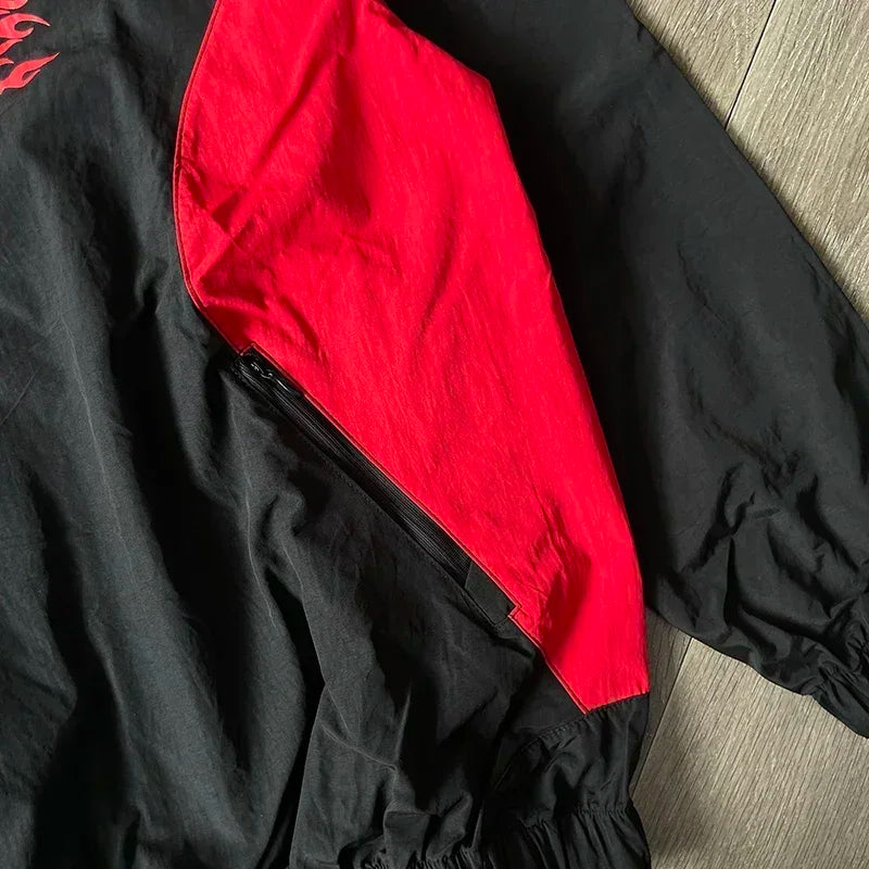 Hellstar Studios Sample Wave patchwork color casual trench coat sports coat