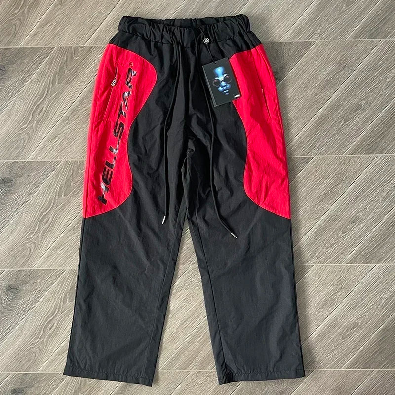 Hellstar  Sample Pants Wave stitching color-blocked casual sports