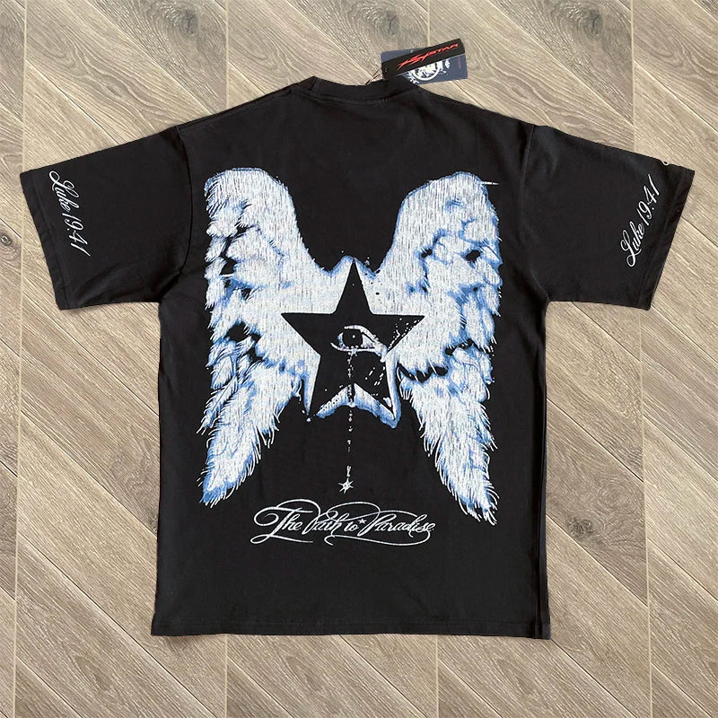 Hellstar STUDIOS Wings of Liberty printed short-sleeved T-shirt