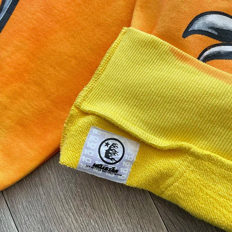 Hellstar PATH TO PARADISE  sun zip up orange shine hoodie capsule 11