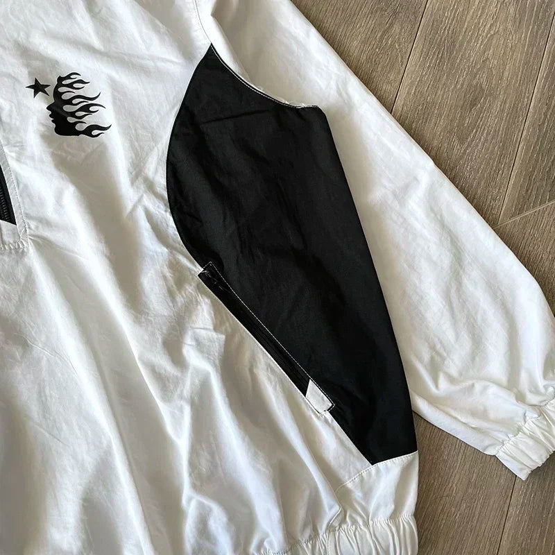 Hellstar Studios Sample Wave patchwork color casual trench coat sports coat