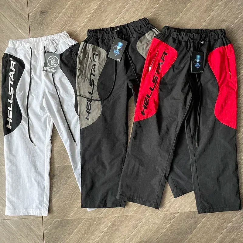 Hellstar  Sample Pants Wave stitching color-blocked casual sports