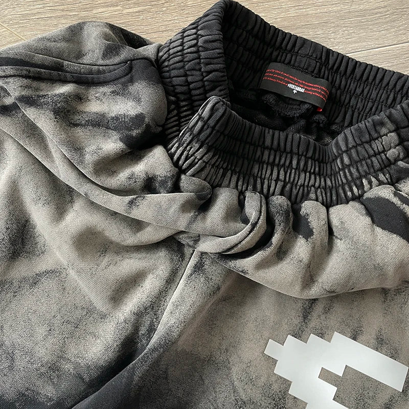 Vertabrae sweatpants Tie-dye three-dimensional printed sweatpants