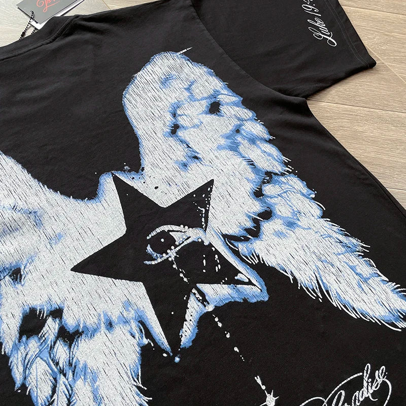 Hellstar STUDIOS Wings of Liberty printed short-sleeved T-shirt
