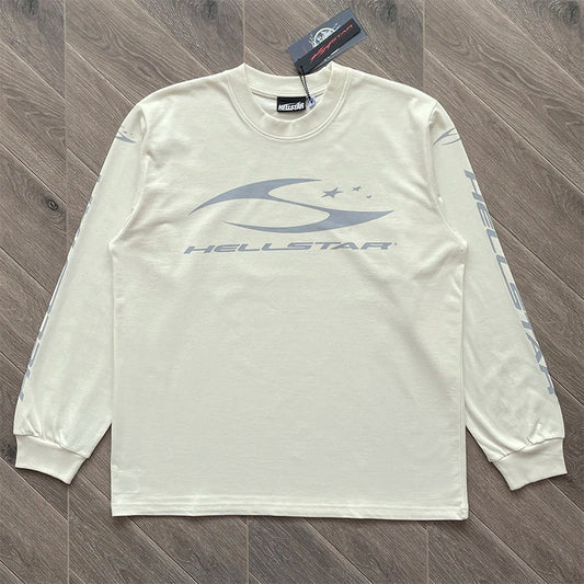 HS Studios Simple printed casual men's and women's long sleeve T-shirt